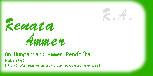 renata ammer business card